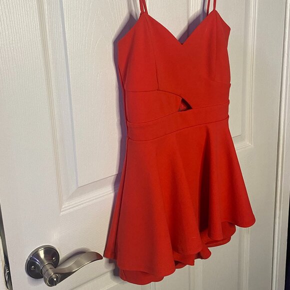 2/$20 - Coral A'Gaci Spaghetti Strap Skirted Romper - Picture 2 of 8